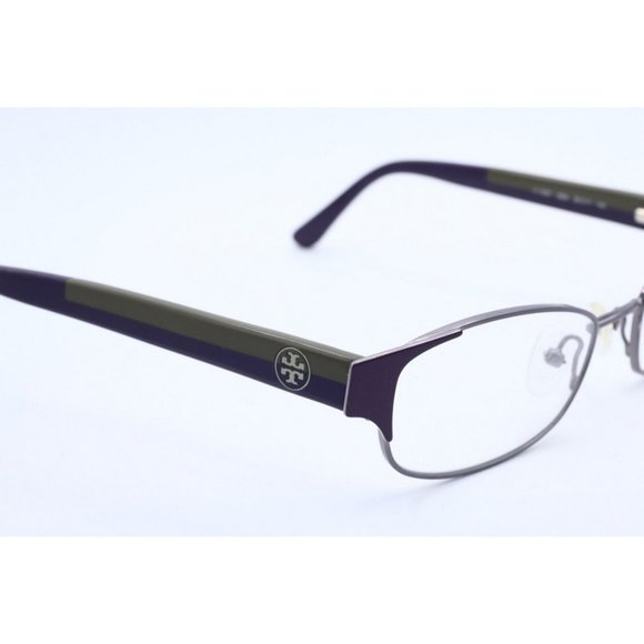 Tory Burch TY 1037 3004 Purple Silver Eyeglasses Clear lenses - Picture 3 of 5